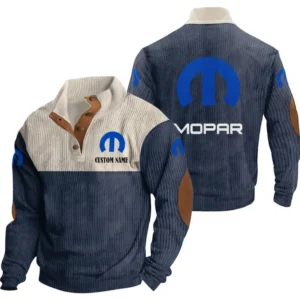 Car Men's Stand Up Collar Base Shirt, Collar Hoodie Exclusive Logo For Car Motorcycles Fans CAR20012126 - Navy Blue