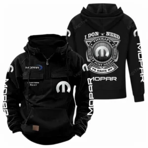 Car Hoodie Tactical Quarter Zip, Hoodie Exclusive Logo For Car Owners CAR106021525061 - Black