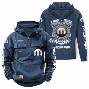 Car Hoodie Tactical Quarter Zip, Hoodie Exclusive Logo For Car Owners CAR106021525061 - Dark Blue