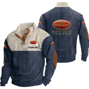 Car Men's Stand Up Collar Base Shirt, Collar Hoodie Exclusive Logo For Car Motorcycles Fans CAR20012127 - Navy Blue