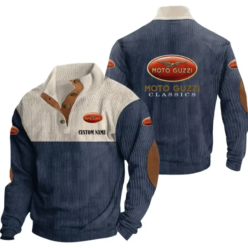 Car Men's Stand Up Collar Base Shirt, Collar Hoodie Exclusive Logo For Car Motorcycles Fans CAR20012127 - Navy Blue