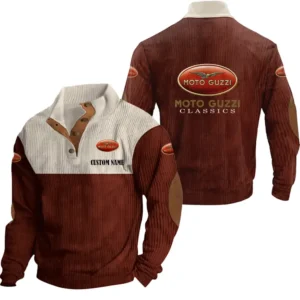 Car Men's Stand Up Collar Base Shirt, Collar Hoodie Exclusive Logo For Car Motorcycles Fans CAR20012127 - Red