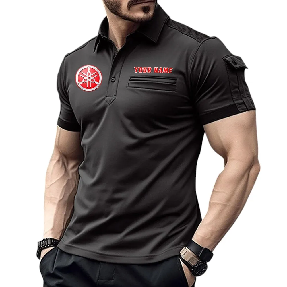 Motor Fans Gift Pocket Polo Shirt, Polo Shirt Exclusive Logo For Motor Fan, Custom Name CAR445060325001 - Black
