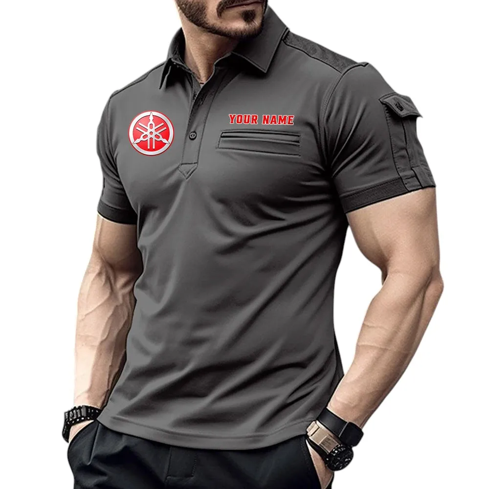 Motor Fans Gift Pocket Polo Shirt, Polo Shirt Exclusive Logo For Motor Fan, Custom Name CAR445060325001 - Gray