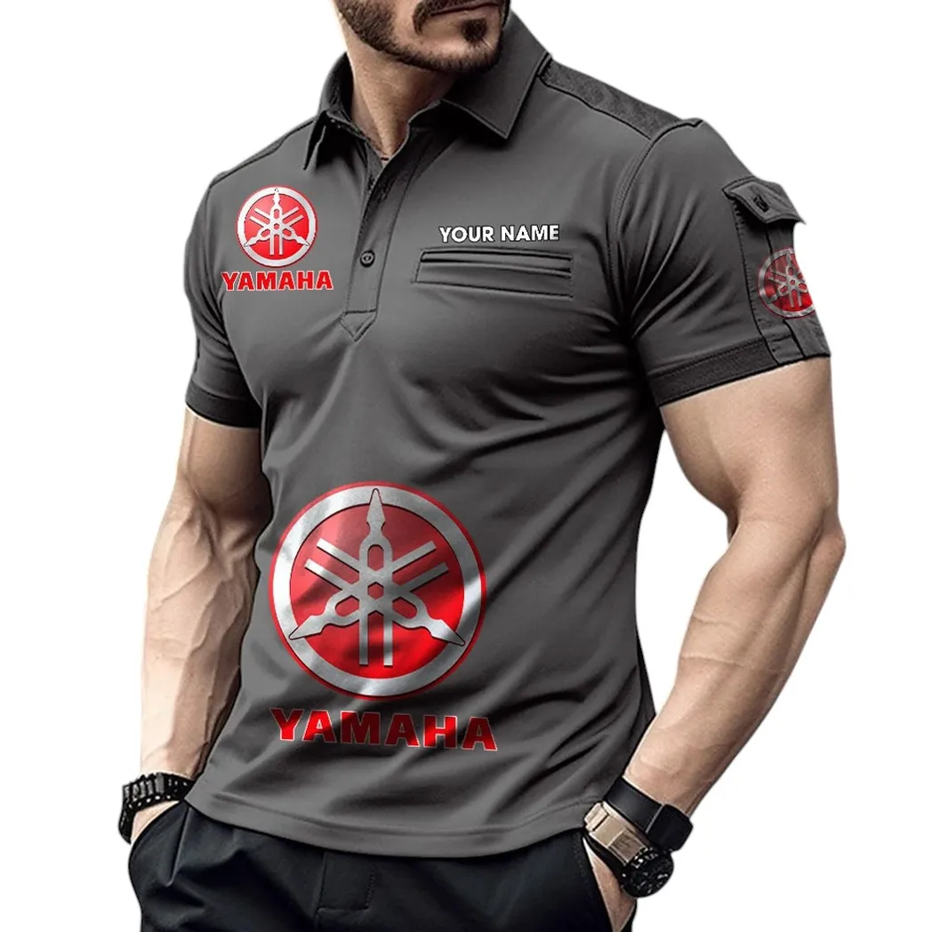 Motor Fans Gift Pocket Polo Shirt, Polo Shirt Exclusive Logo For Motor Fan, Custom Name CAR450051325392 - Gray
