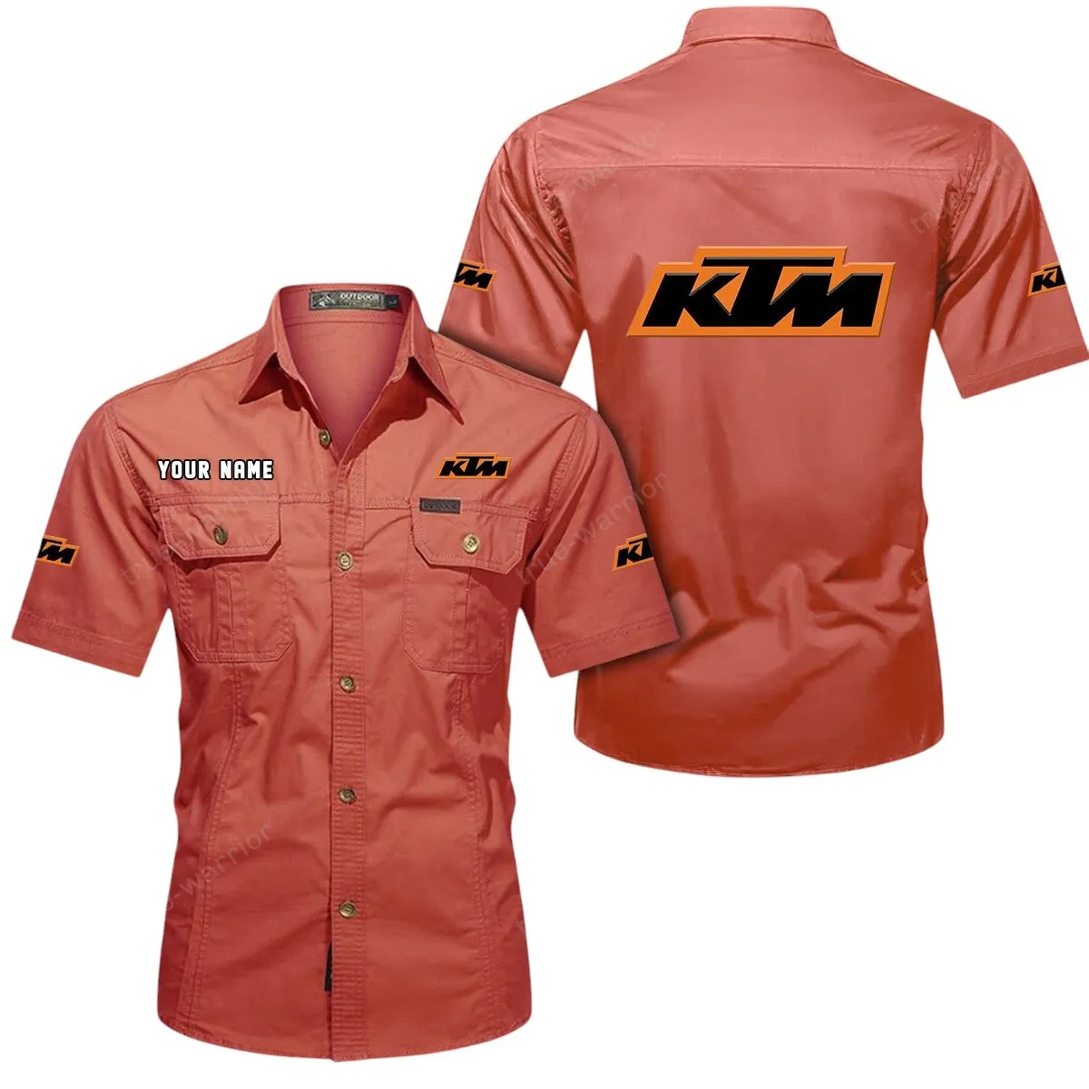 Motorbikes Racing Lovers Gift Short Sleeved Shirt, Button Up Shirt Exclusive Logo For Car Owners CAR444052625801 - Red