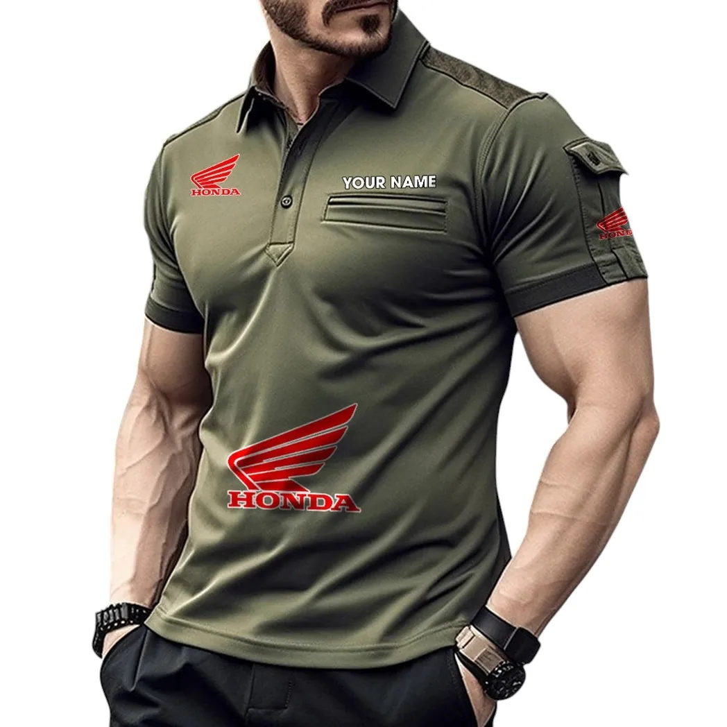 Motorcycles Fans Gift Pocket Polo Shirt, Polo Shirt Exclusive Logo For Motorcycles Fan, Custom Name CAR450051325344 - Green