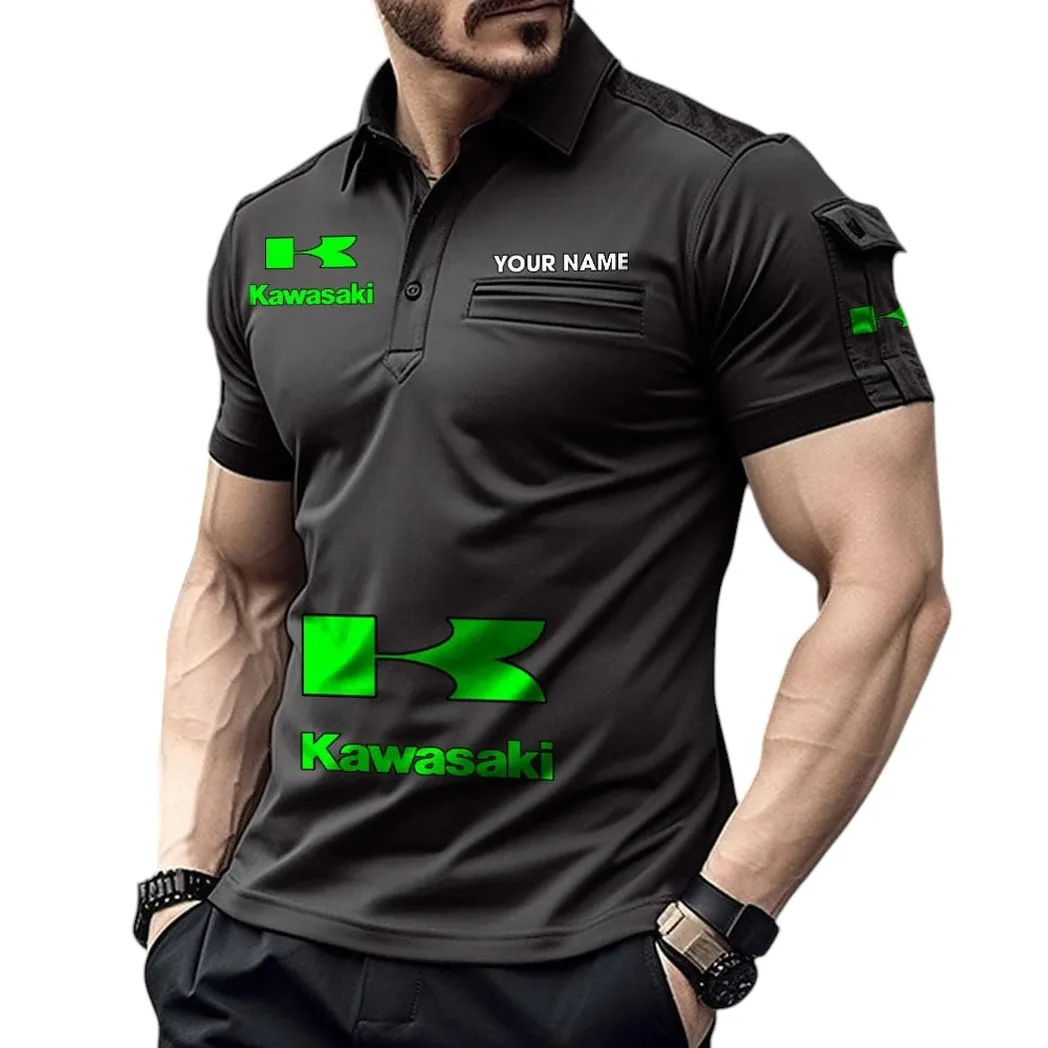 Motorcycles Fans Gift Pocket Polo Shirt, Polo Shirt Exclusive Logo For Motorcycles Fan, Custom Name CAR450051325376 - Black