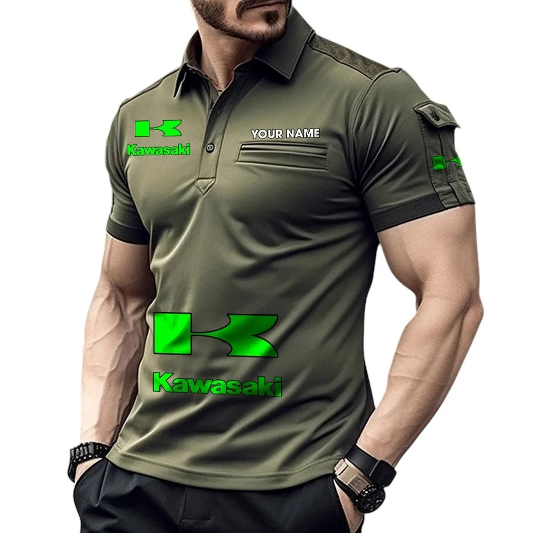 Motorcycles Fans Gift Pocket Polo Shirt, Polo Shirt Exclusive Logo For Motorcycles Fan, Custom Name CAR450051325376 - Green