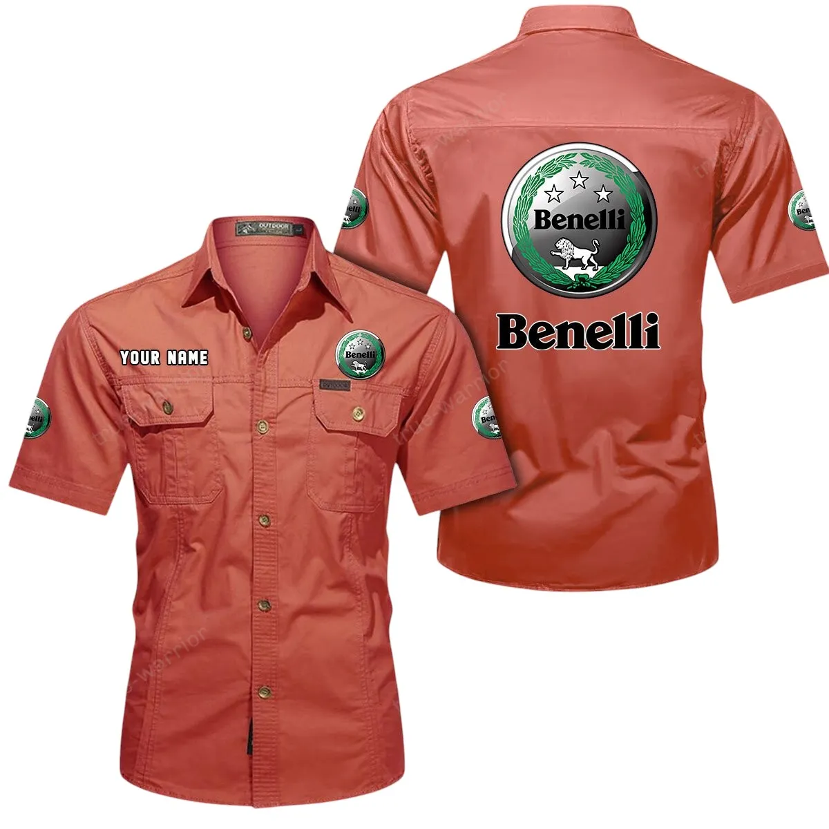 Motorcycles Lovers Gift Short Sleeved Shirt, Button Up Shirt Exclusive Logo For Car Owners CAR444052625782 - Red