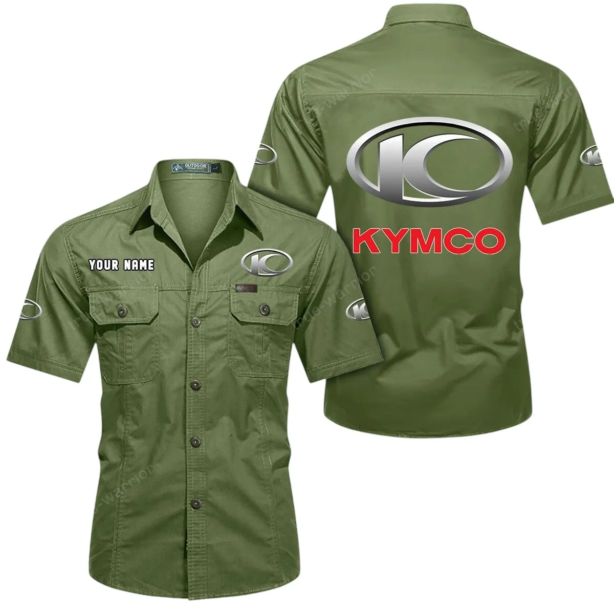 Motorcycles Lovers Gift Short Sleeved Shirt, Button Up Shirt Exclusive Logo For Car Owners CAR444052625787 - Fruit Green