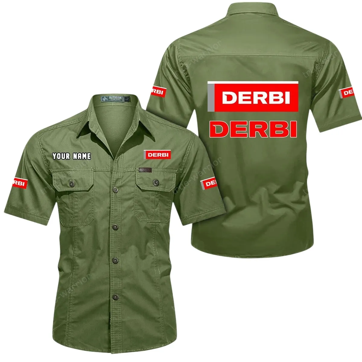 Motorcycles Lovers Gift Short Sleeved Shirt, Button Up Shirt Exclusive Logo For Car Owners CAR444052625789 - Fruit Green