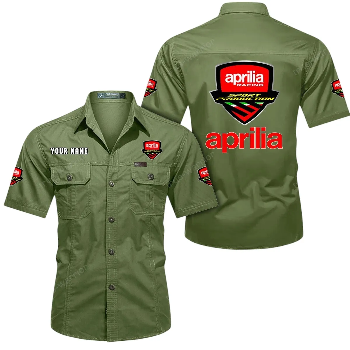 Motorcycles Lovers Gift Short Sleeved Shirt, Button Up Shirt Exclusive Logo For Car Owners CAR444052625817 - Fruit Green
