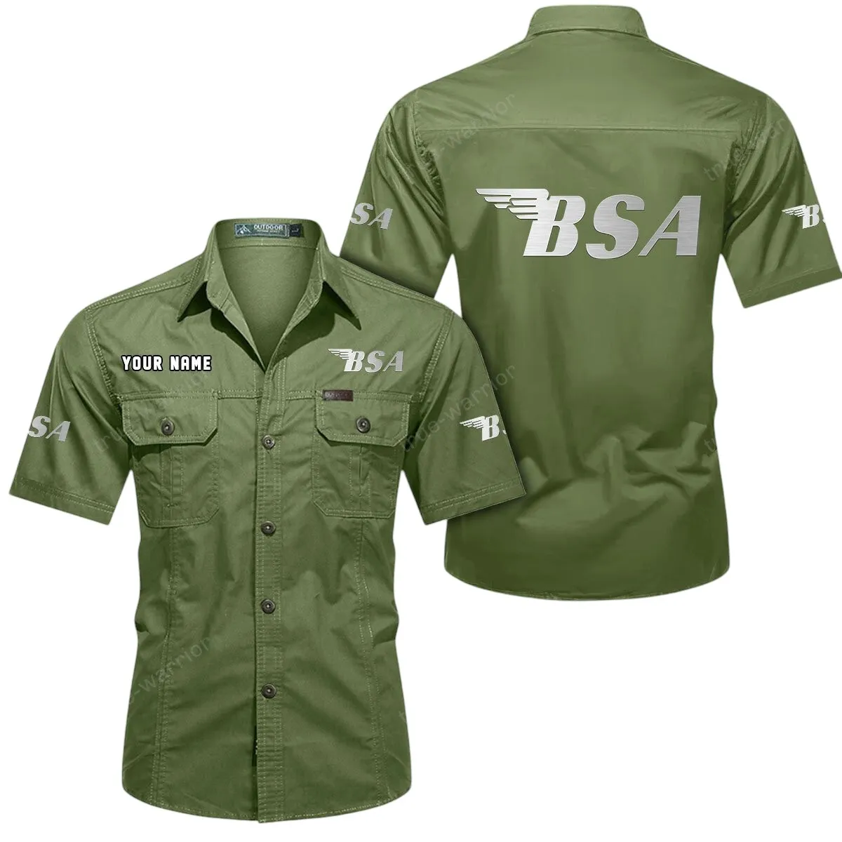 Motorcycles Lovers Gift Short Sleeved Shirt, Button Up Shirt Exclusive Logo For Car Owners CAR444052625847 - Fruit Green