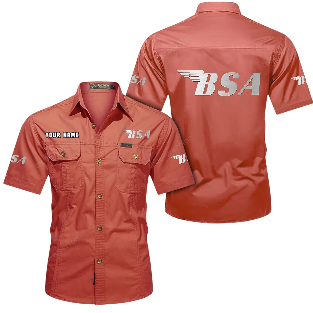 Motorcycles Lovers Gift Short Sleeved Shirt, Button Up Shirt Exclusive Logo For Car Owners CAR444052625847 - Red