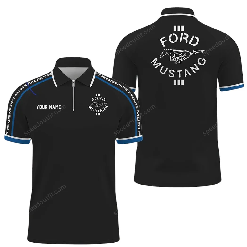 Muscle Car Fans Gift Zipper Polo Shirt, Shirt Exclusive Logo For Muscle Car Lovers CAR93031025248