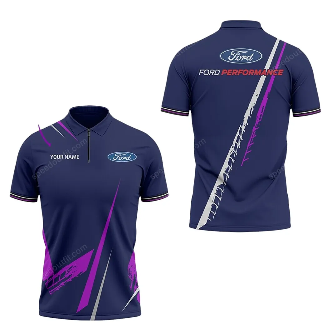 Muscle Car Fans Gift Zipper Polo Shirt, Shirt Exclusive Logo For Muscle Car Lovers CAR93031025256