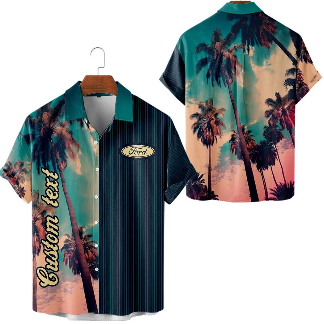 Muscle Car Racing Fans Gift Hawaiian Shirt, Button up Shirt Vintage Style For Car Owners, Custom Namet CAR431041625355