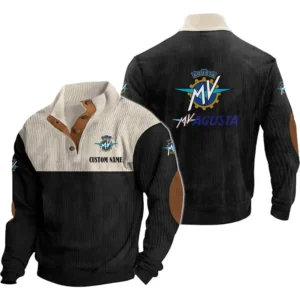 Sporty Motors Men's Stand Up Collar Base Shirt, Collar Hoodie Exclusive Logo For Car Motorcycles Fans CAR20012129 - Black