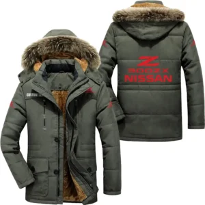 Classic Auto Parka hoodie, Coat with Hood Exclusive Logo For Car Motorcycles Lovers CAR7002082167 - Army Green