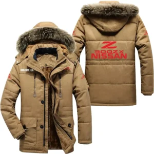 Classic Auto Parka hoodie, Coat with Hood Exclusive Logo For Car Motorcycles Lovers CAR7002082167 - Khaki