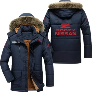 Classic Auto Parka hoodie, Coat with Hood Exclusive Logo For Car Motorcycles Lovers CAR7002082167 - Navy