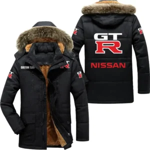 Classic Auto Parka hoodie, Coat with Hood Exclusive Logo For Car Motorcycles Lovers CAR7002082170 - Black