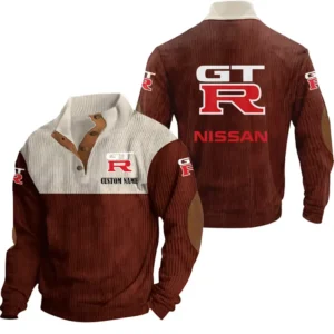 Classic Auto Men's Stand Up Collar Base Shirt, Collar Hoodie Exclusive Logo For Car Motorcycles Fans CAR20012134 - Red
