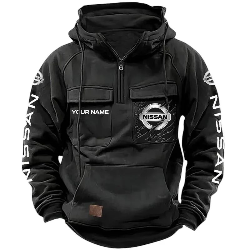 Classic Auto Hoodie Tactical Quarter Zip, Hoodie Exclusive Logo For Classic Auto Lovers CAR164022425162 - Black