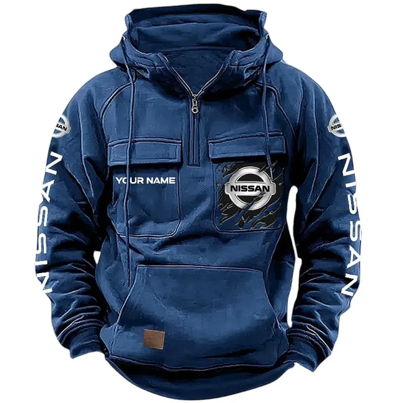 Classic Auto Hoodie Tactical Quarter Zip, Hoodie Exclusive Logo For Classic Auto Lovers CAR164022425162 - Dark Blue