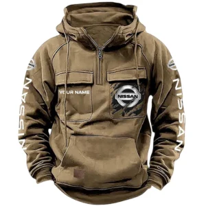 Classic Auto Hoodie Tactical Quarter Zip, Hoodie Exclusive Logo For Classic Auto Lovers CAR164022425162 - Khaki