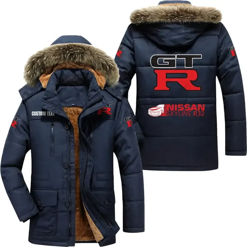 Classic Auto r32 Parka hoodie, Coat with Hood Exclusive Logo For Car Motorcycles Lovers CAR7002082173 - Navy