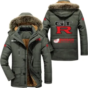 Classic Auto Parka hoodie, Coat with Hood Exclusive Logo For Car Motorcycles Lovers CAR7002082174 - Army Green