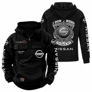 Classic Auto Hoodie Tactical Quarter Zip, Hoodie Exclusive Logo For Car Owners CAR106021525057 - Black