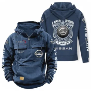 Classic Auto Hoodie Tactical Quarter Zip, Hoodie Exclusive Logo For Car Owners CAR106021525057 - Dark Blue