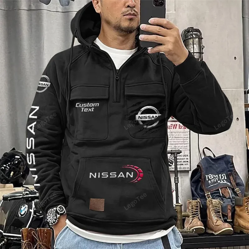 Classic Auto Hoodie Tactical Quarter Zip, Hoodie Exclusive Logo For Classic Auto Lovers - Black CAR122021425030-2 - Image 2