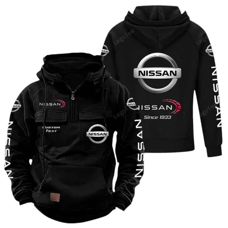 Classic Auto Hoodie Tactical Quarter Zip, Hoodie Exclusive Logo For Classic Auto Lovers - Black CAR96021425699-2