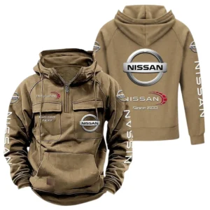 Classic Auto Hoodie Tactical Quarter Zip, Hoodie Exclusive Logo For Classic Auto Lovers - Khaki CAR96021425699-4