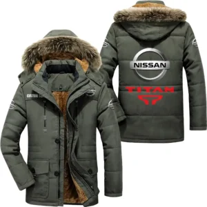 Classic Auto titan Parka hoodie, Coat with Hood Exclusive Logo For Car Motorcycles Lovers CAR7002082179 - Army Green