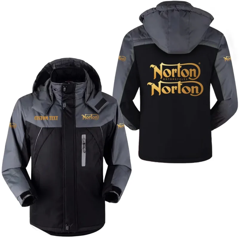 Motorcycle Outdoor Charging Suit, Exclusive Logo Fleece Truckket For Car Fans HFLJ0112312106 - Black