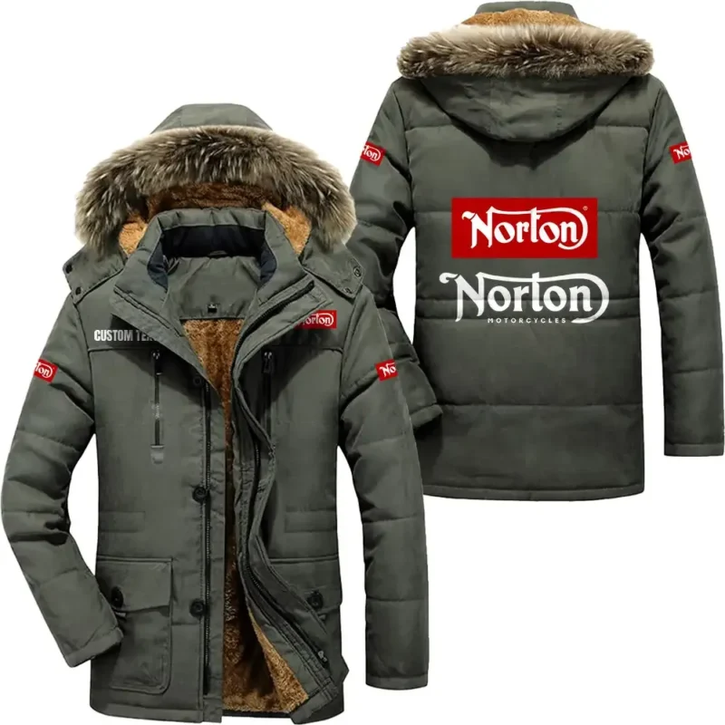 Motorcycle Parka hoodie, Coat with Hood Exclusive Logo For Car Motorcycles Lovers CAR7002082181 - Army Green