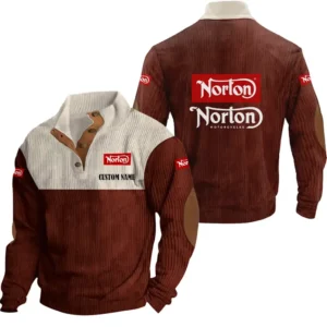 Motorcycle Men's Stand Up Collar Base Shirt, Collar Hoodie Exclusive Logo For Car Motorcycles Fans CAR20012144 - Red