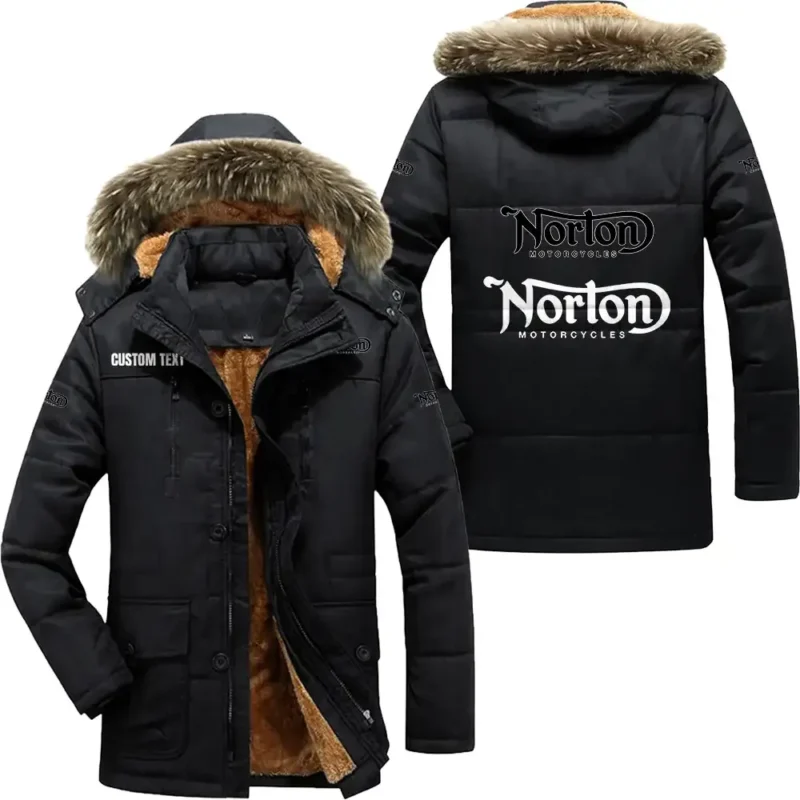 Motorbike Parka hoodie, Coat with Hood Exclusive Logo For Car Motorcycles Lovers CAR7002082180 - Black