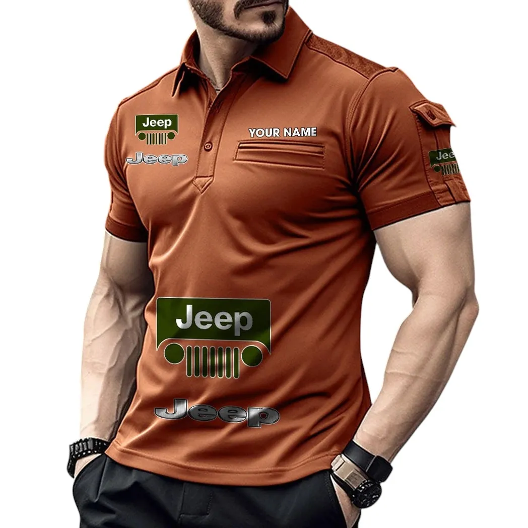 Off-Road Legend Fans Gift Pocket Polo Shirt, Polo Shirt Exclusive Logo For Truck Fan, Custom Name CAR450051325339 - Orange