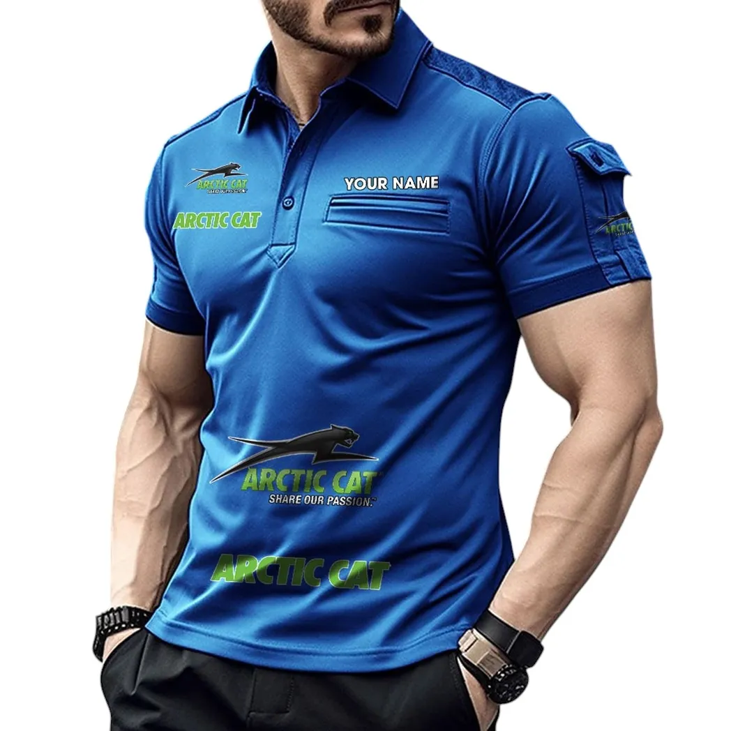 Off-Road Monster Fans Gift Pocket Polo Shirt, Polo Shirt Exclusive Logo For Motorcycles Fan, Custom Name CAR450051325379 - Blue