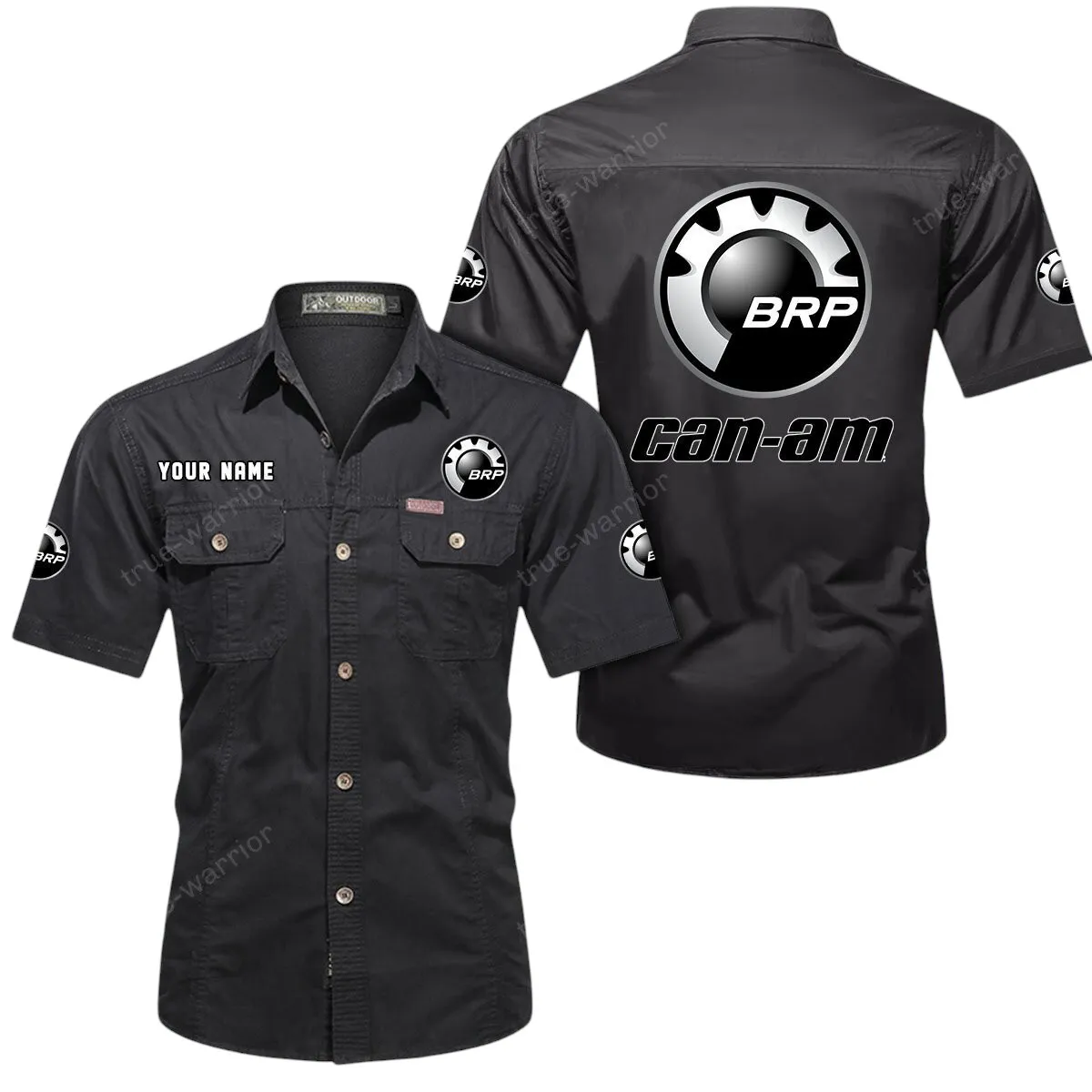 Off-Road Motors Lovers Gift Short Sleeved Shirt, Button Up Shirt Exclusive Logo For Car Owners CAR444052625793 - Black