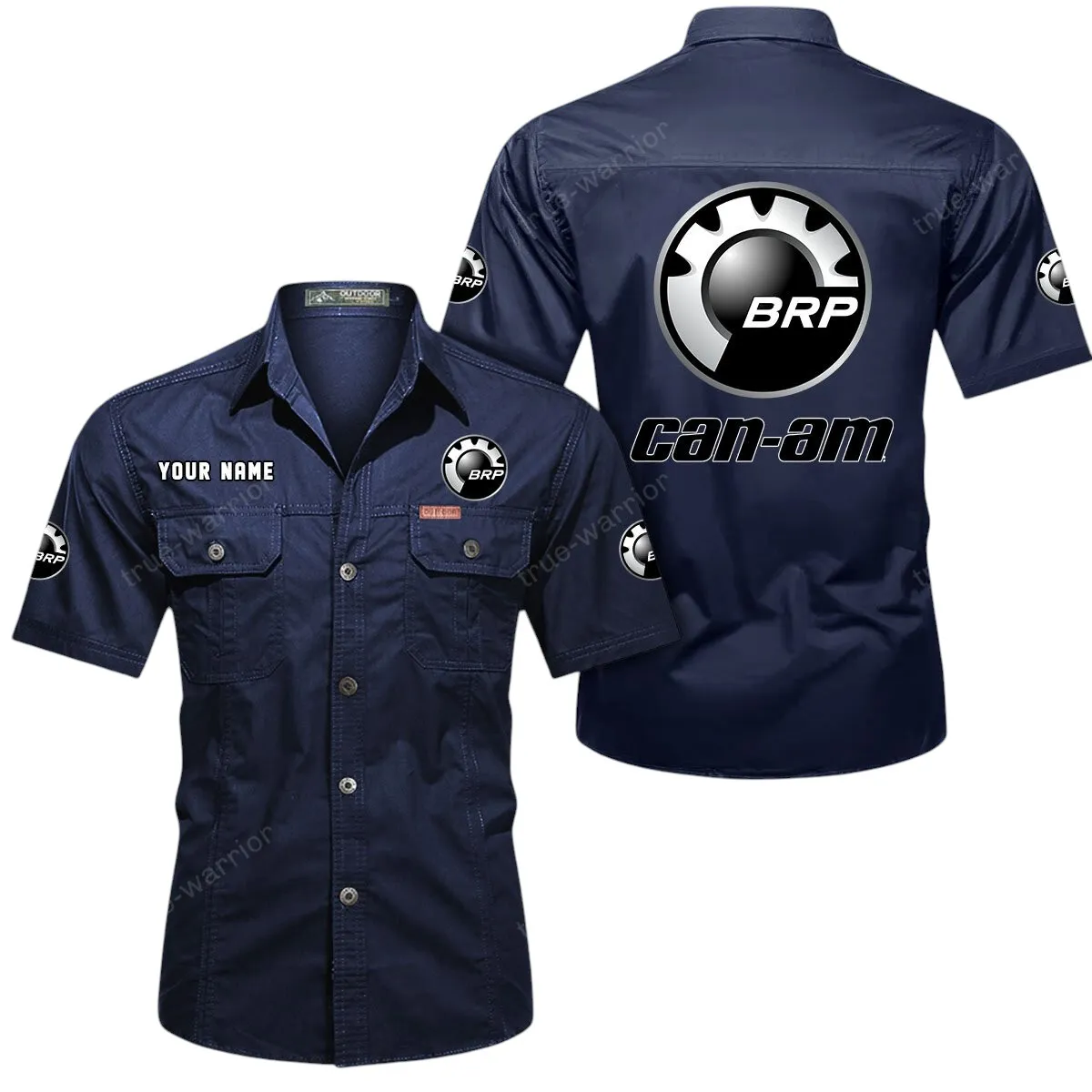 Off-Road Motors Lovers Gift Short Sleeved Shirt, Button Up Shirt Exclusive Logo For Car Owners CAR444052625793 - Dark Blue