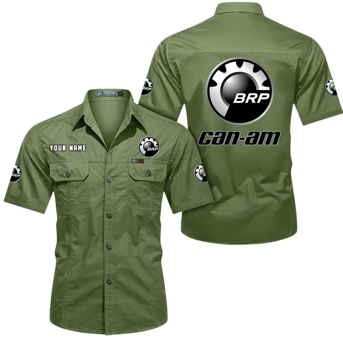 Off-Road Motors Lovers Gift Short Sleeved Shirt, Button Up Shirt Exclusive Logo For Car Owners CAR444052625793 - Fruit Green