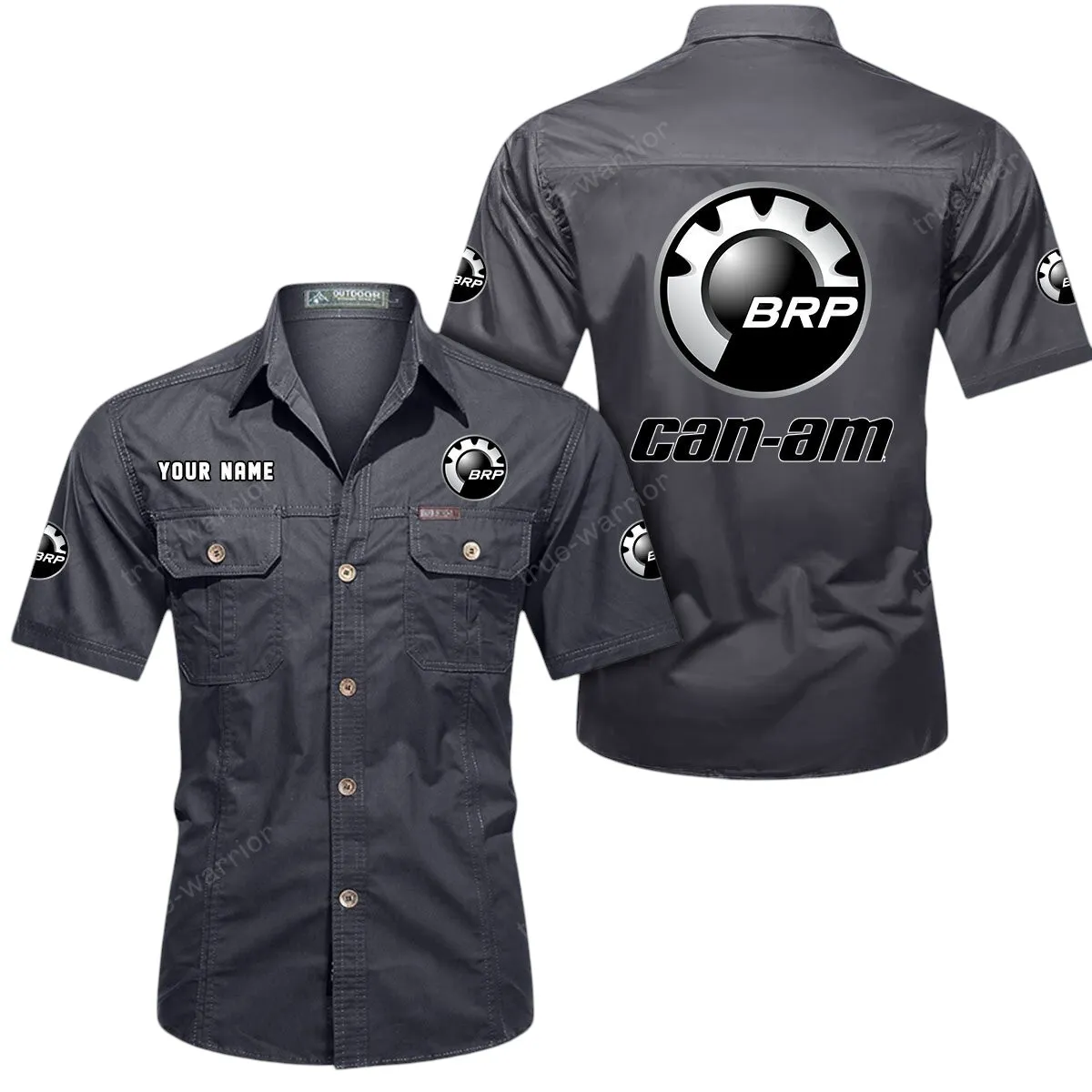 Off-Road Motors Lovers Gift Short Sleeved Shirt, Button Up Shirt Exclusive Logo For Car Owners CAR444052625793 - Gray