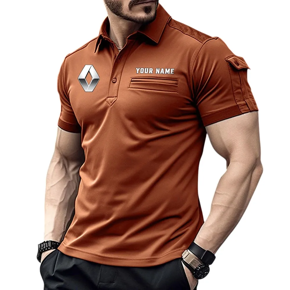 Off-Road Vehicle Fans Gift Pocket Polo Shirt, Polo Shirt Exclusive Logo For Car Fan, Custom Name CAR445060325033 - Orange